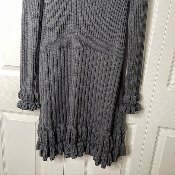 Melanie Lyne Ruffle Long Sleeve Grey Cardigan - Picture 10 of 10